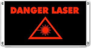 danger laser lumineux