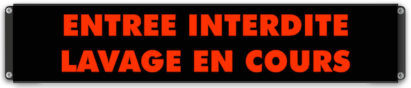 Signalisation grand format lavage