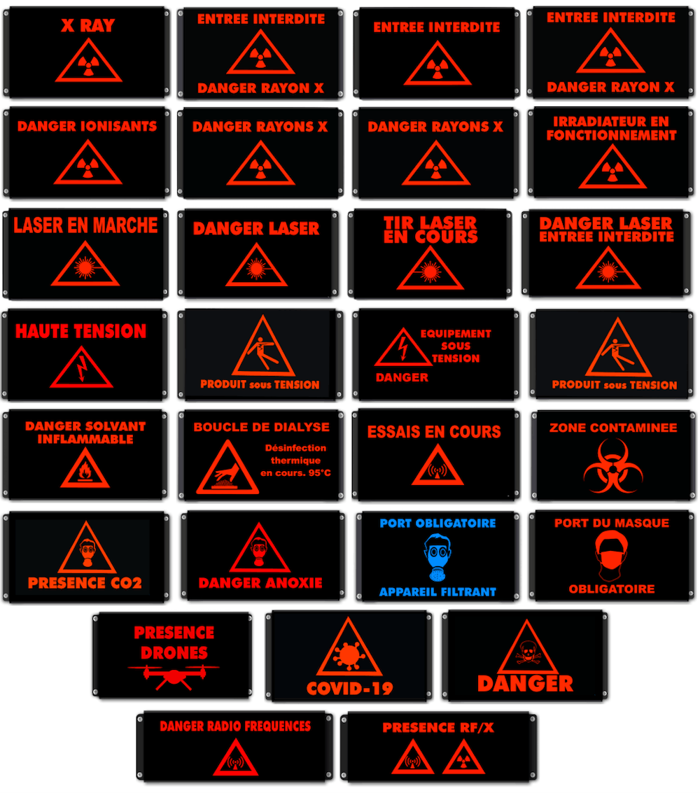 catalogue pictogrammes lumineux personnalisés