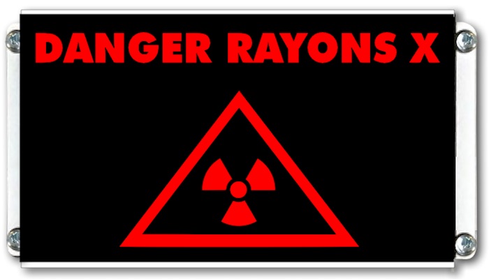 Danger rayon x avec pictogramme lumineux panneau lumineux