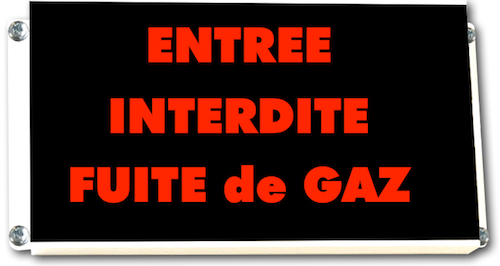 afficheur lumineux fuite gaz evacuation immediate